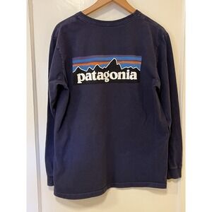 Patagonia Shirt Men Size Medium Blue Long Sleeve Organic Cotton